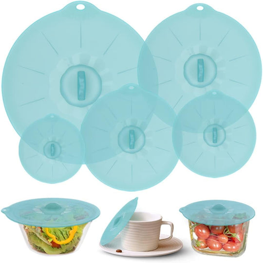 Silicone Stretch Lids — Set of 6 in multiple sizes