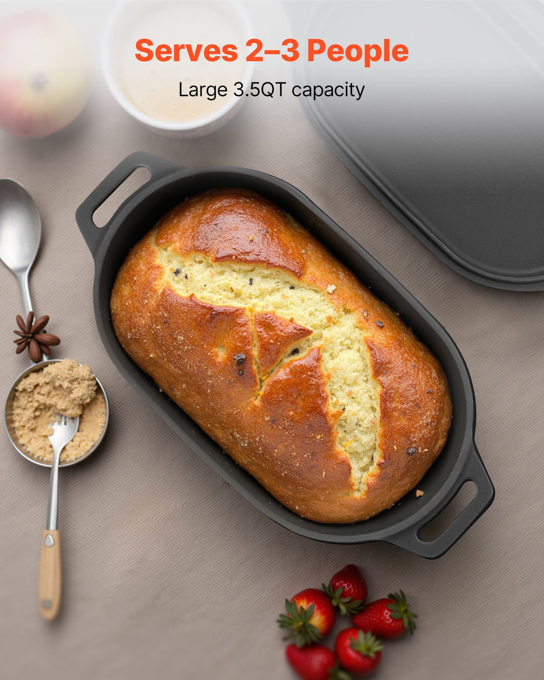 Cast Iron Enameled Dutch Oven 5.5 Quart