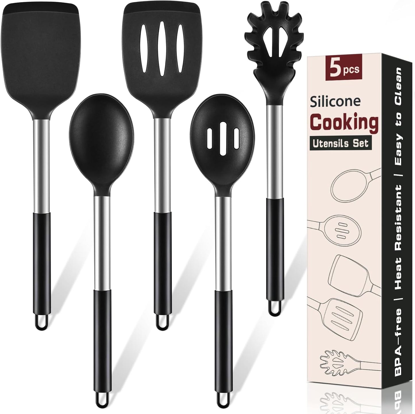 Silicone Cooking Utensil Set — 6 Piece