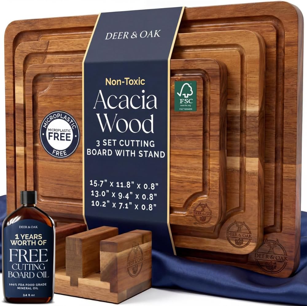 Bamboo Cutting Board with Juice Groove