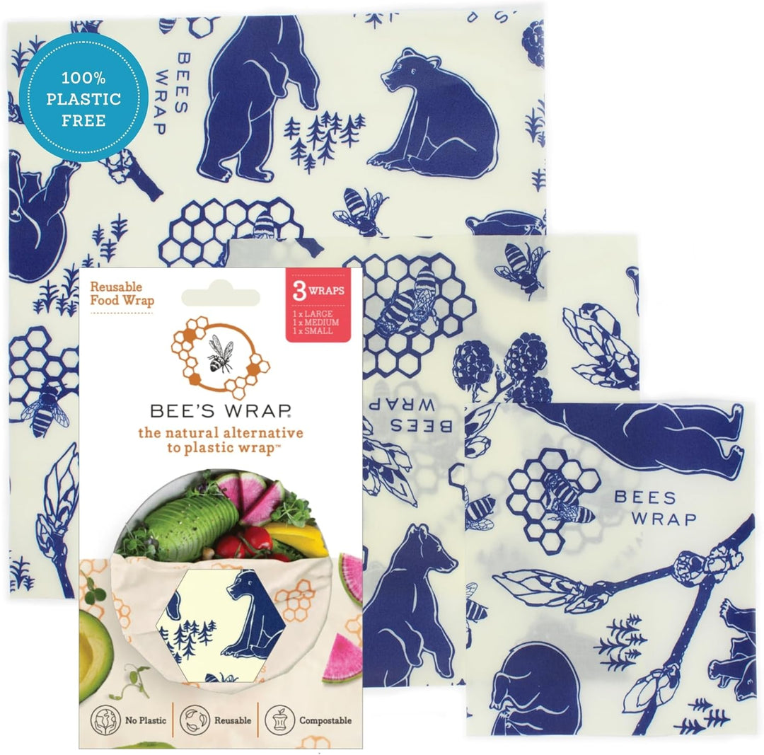 Reusable Beeswax Food Wrap — 3 Pack — detail view