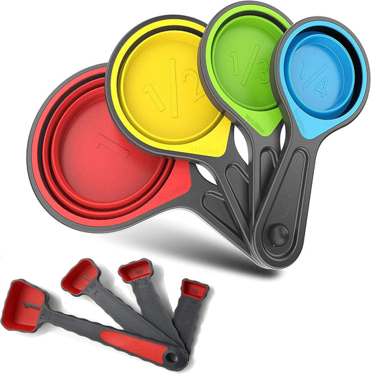 Collapsible Silicone Measuring Cups Set — detail view