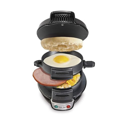 Breakfast Sandwich Maker black with egg ring