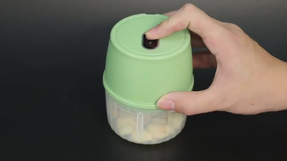Electric Mini Food Chopper &amp; Garlic Press